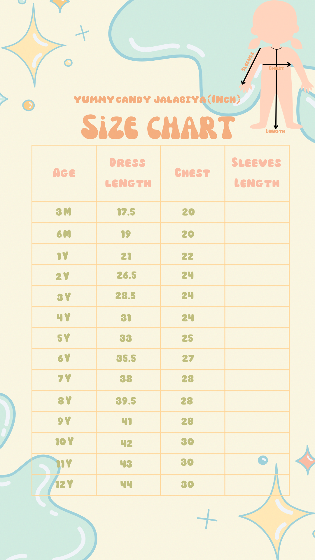 Yummy candy jalabiya + Headband - 37