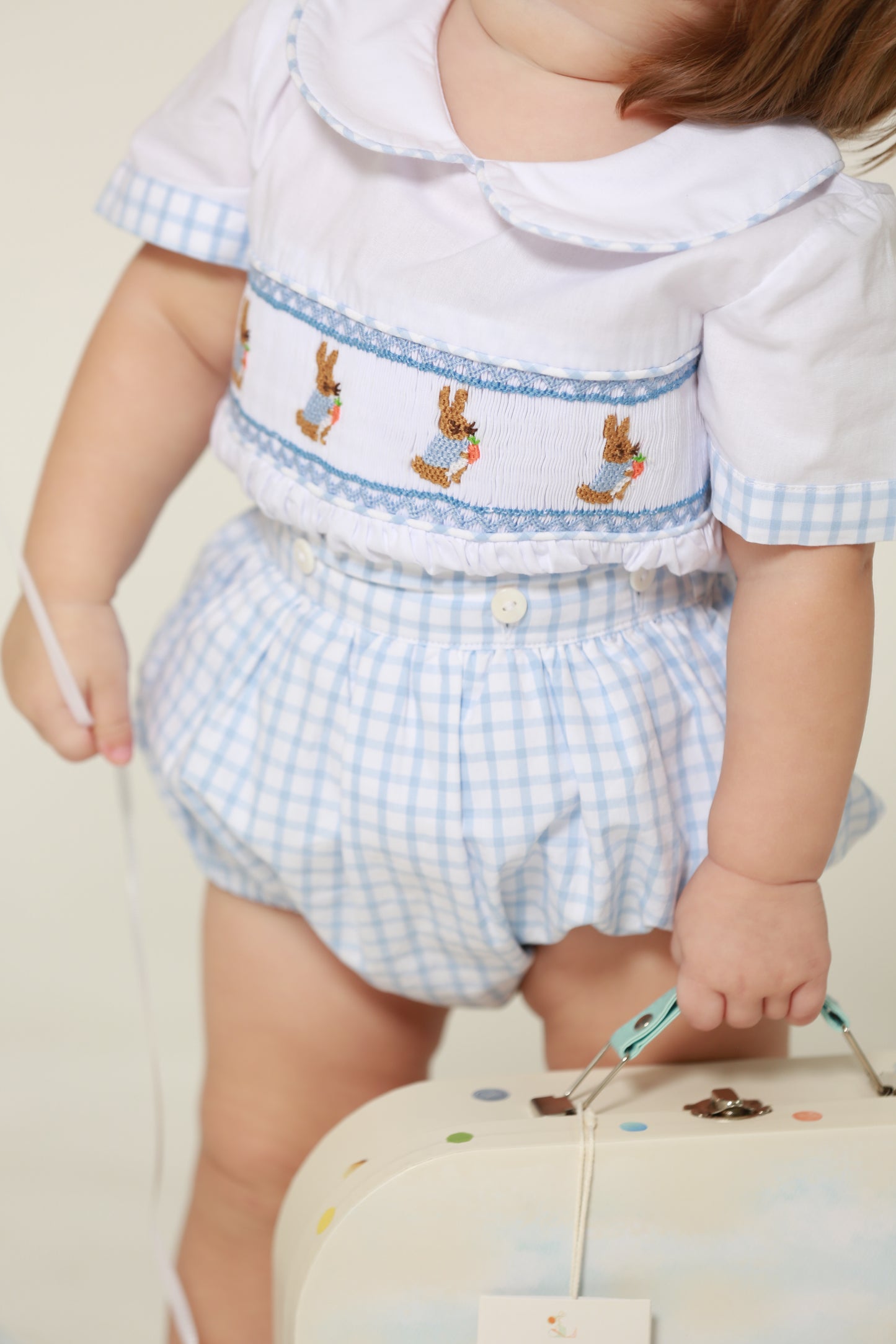 Striped rabbit romper-17