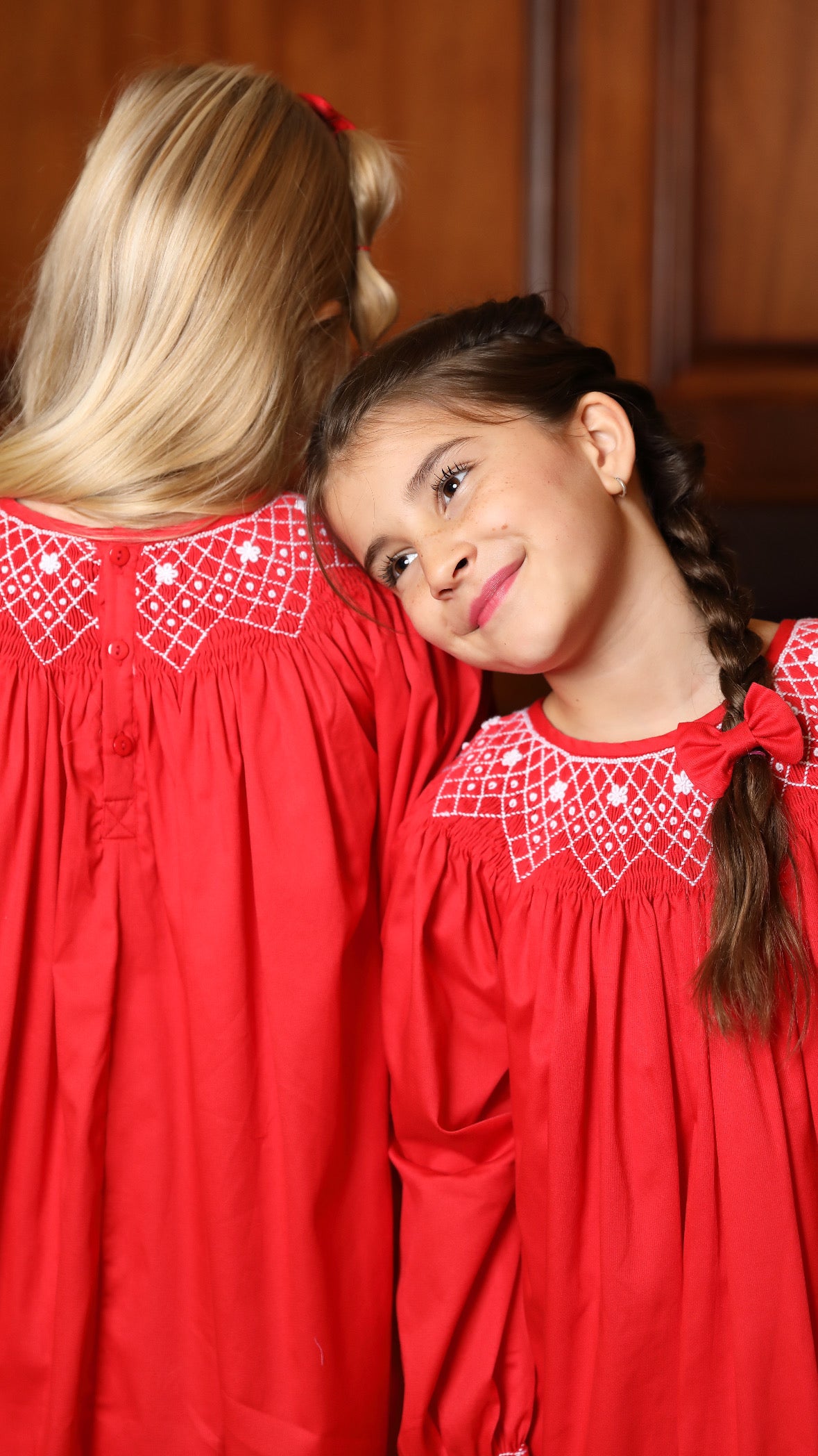 Ruby blossom dress + 2 hair clips - 97