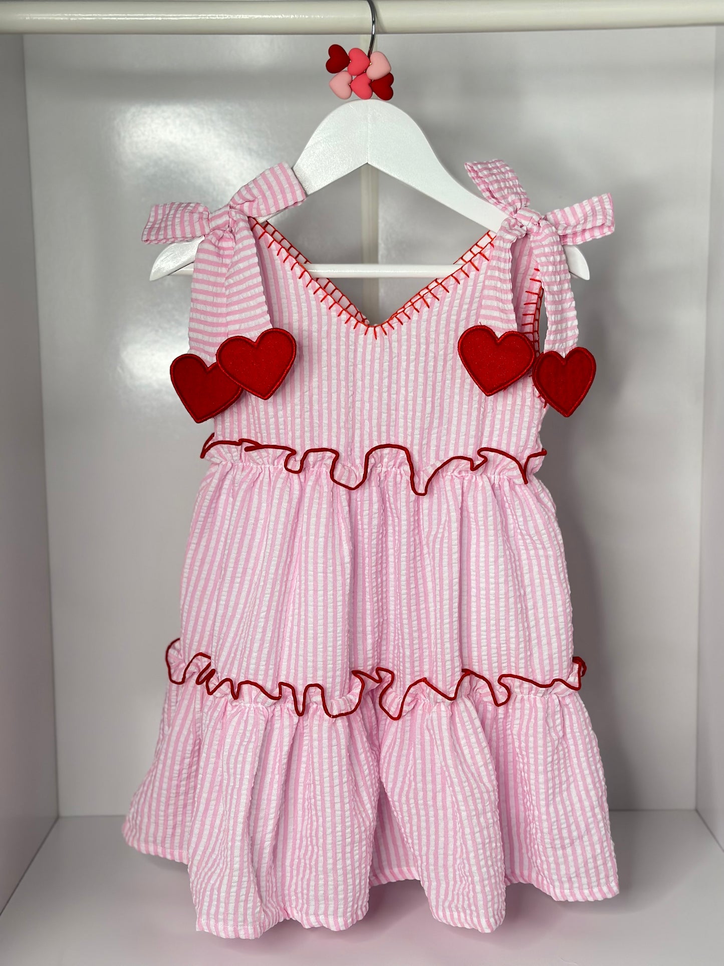 Flirting hearts dress + 2 hair clips- 58