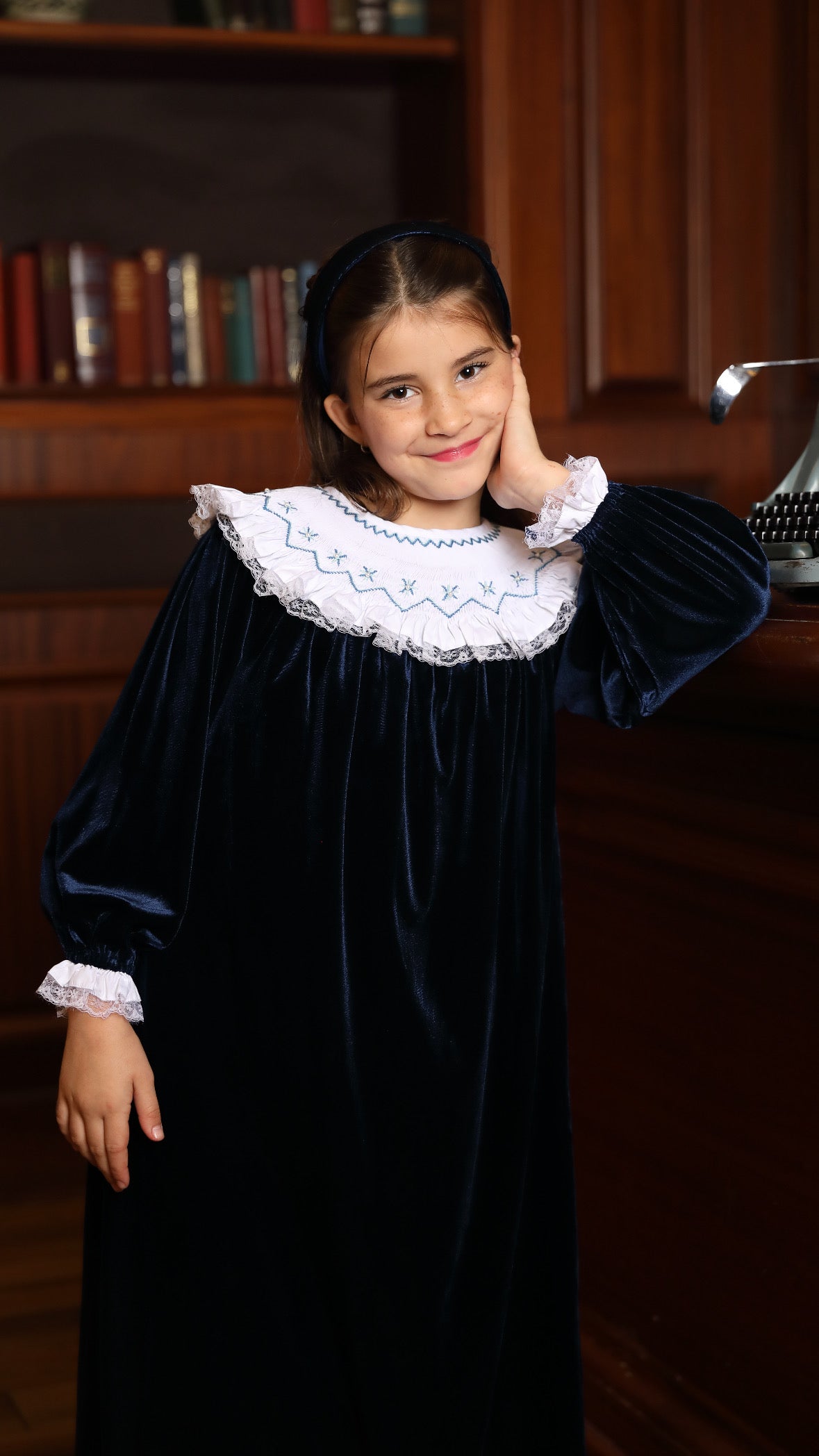 Velvet moonlight dress + Headband - 98