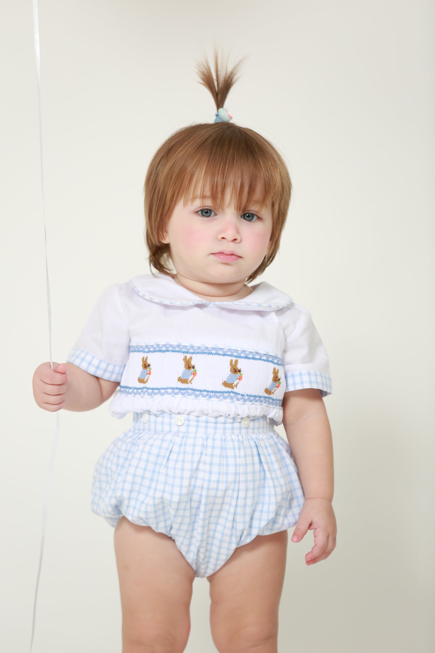 Striped rabbit romper-17