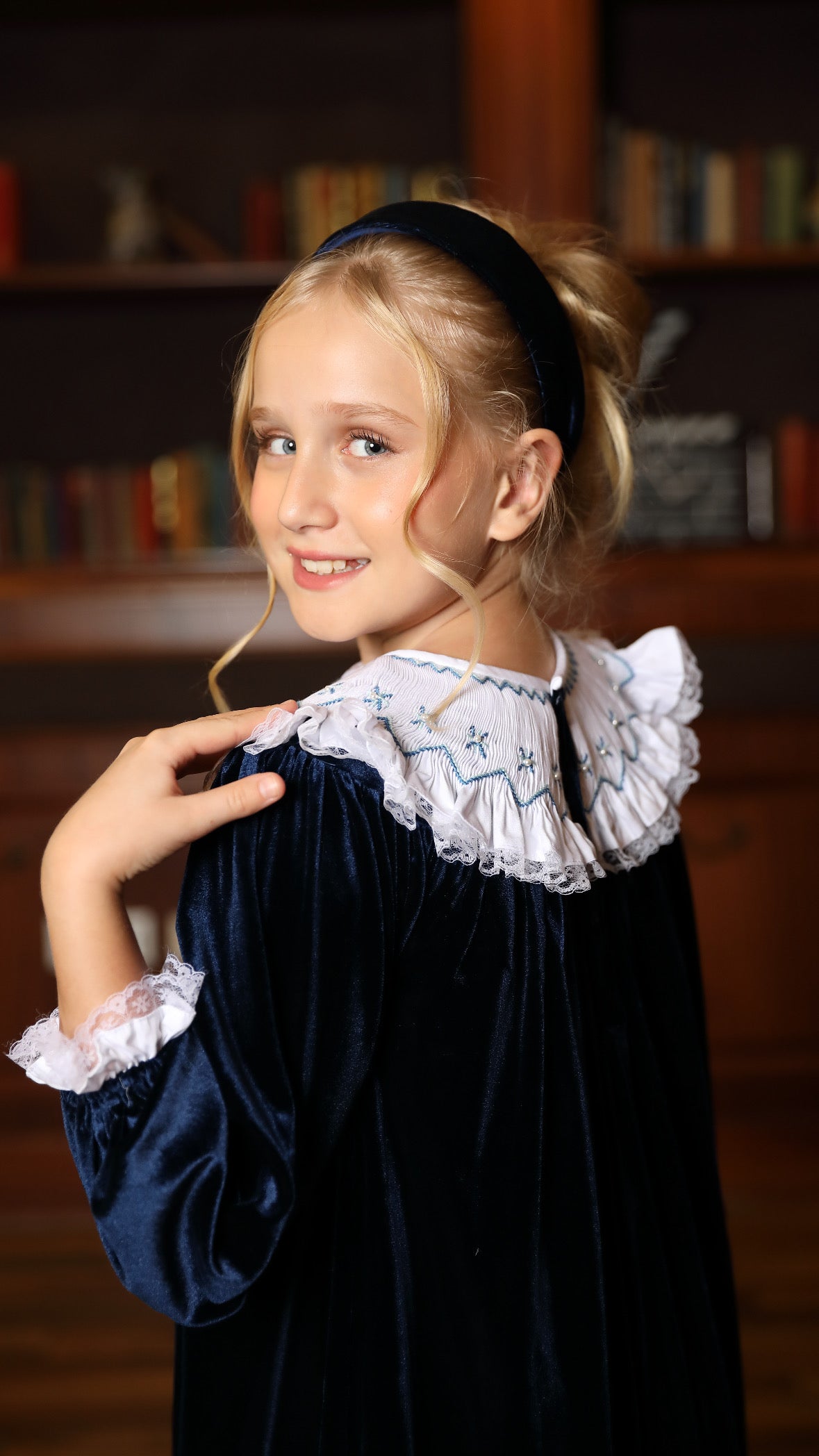 Velvet moonlight dress + Headband - 98