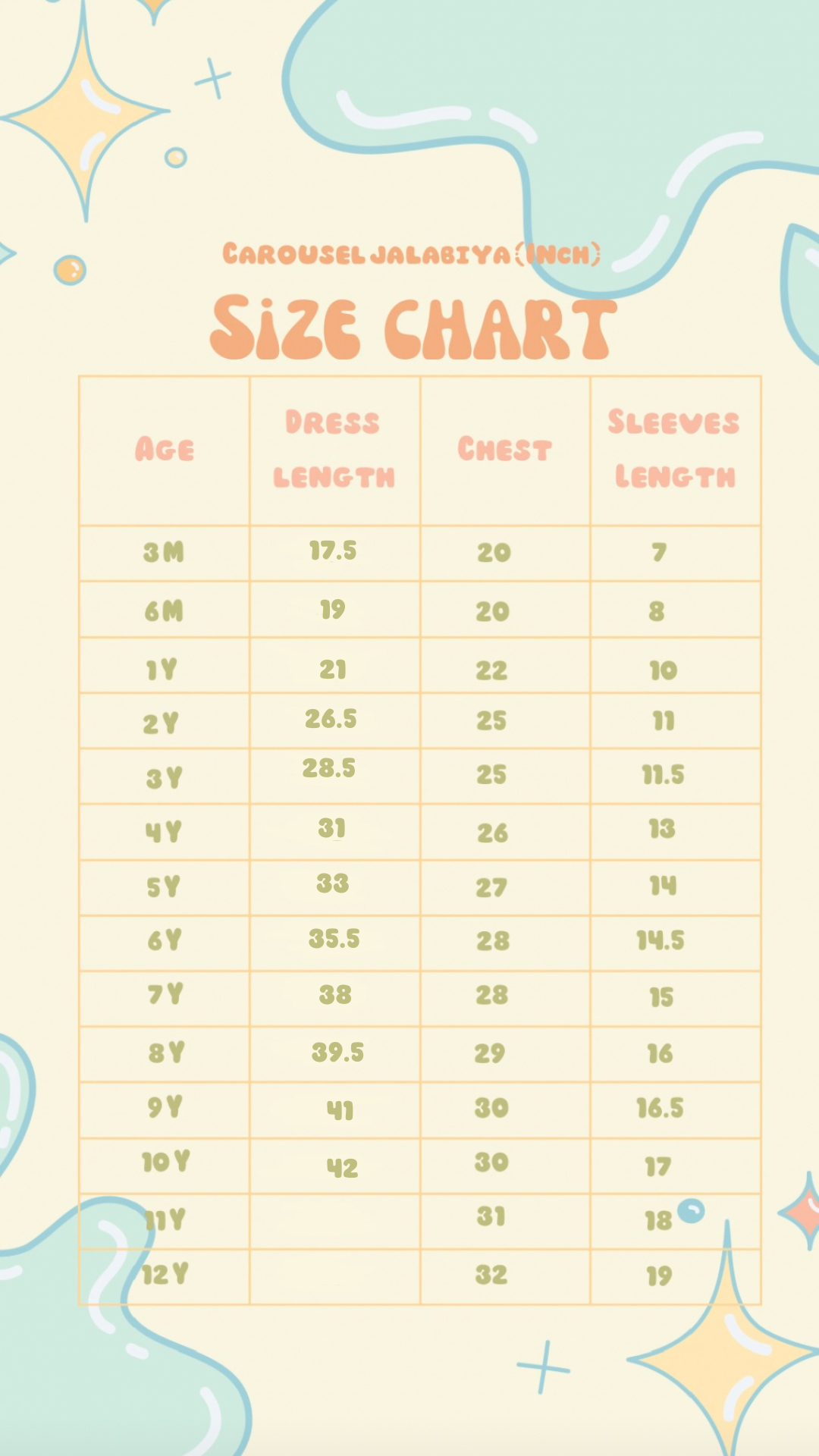 Carousel Jalabiya+ 2 hair clips - 78