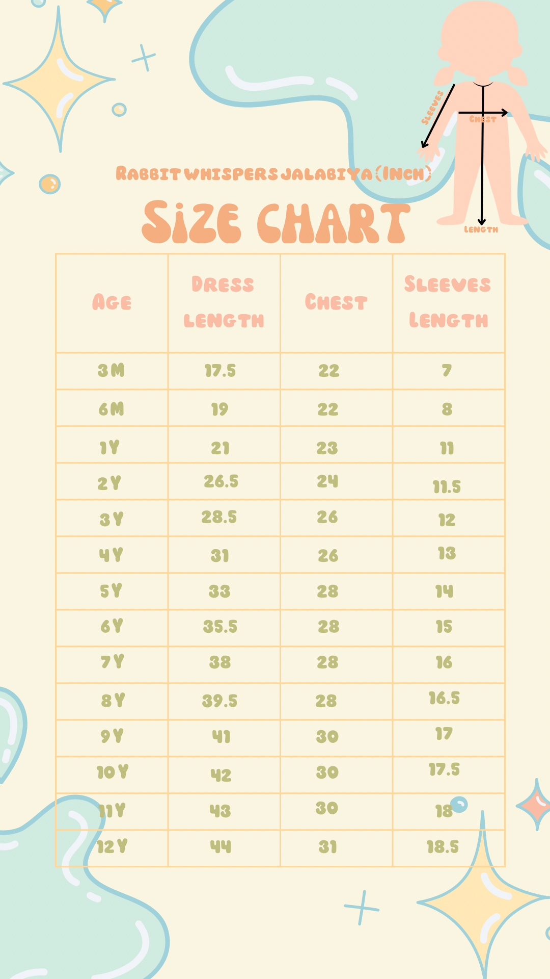 Rabbit whisper jalabiya + hairclips - 20