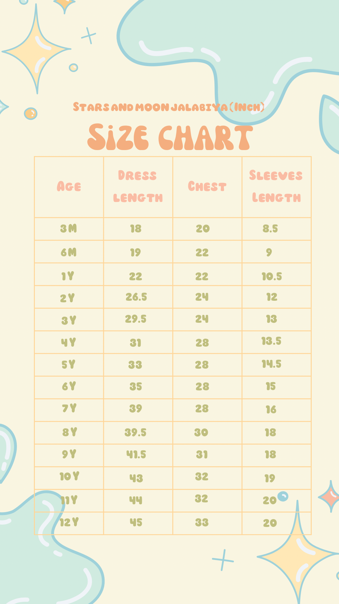 Stars and moon jalabiya + 2 hairclips - 5