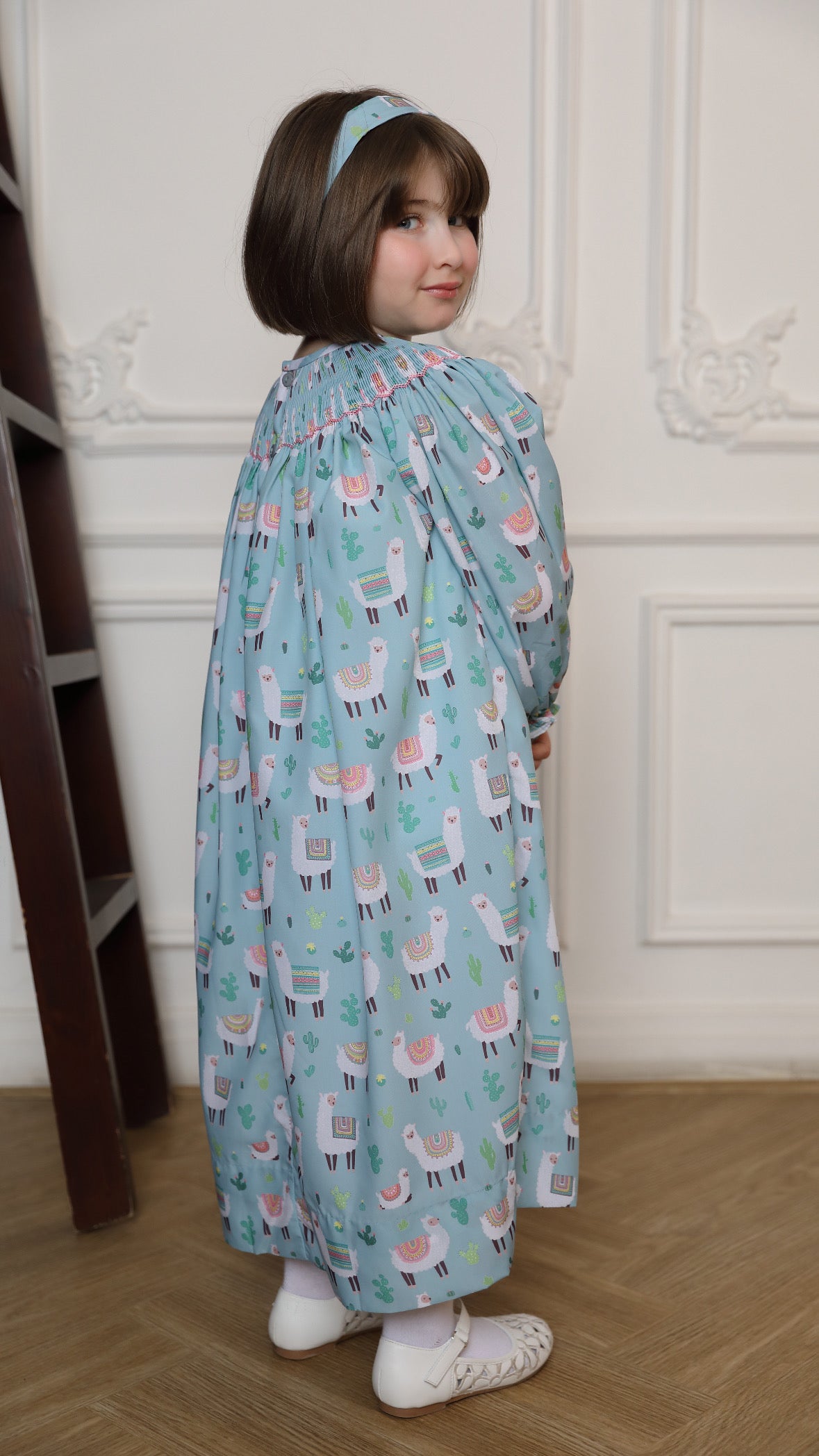 Twirl with Alpaca dress + headband - 113