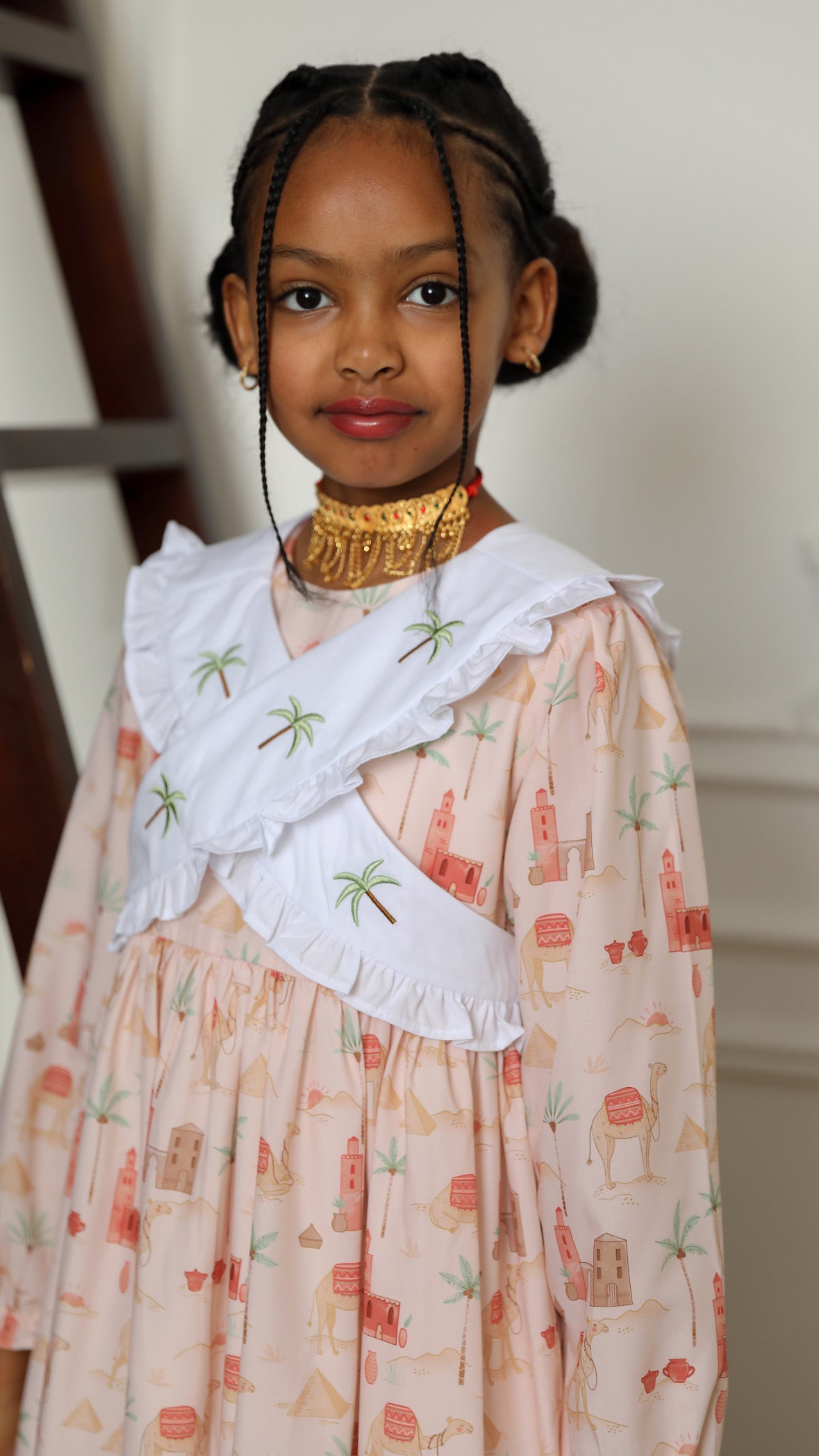 Desert bloom jalabiya + 2 hairclips - 44