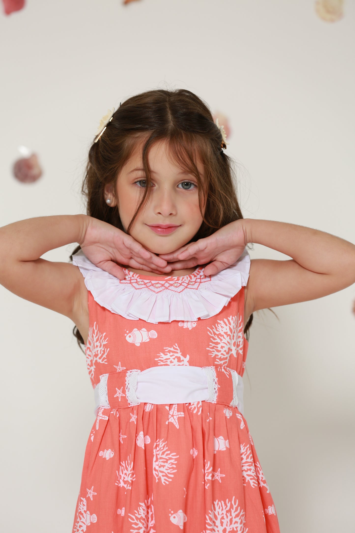 Sealife dress+ 2 starfish clips-46