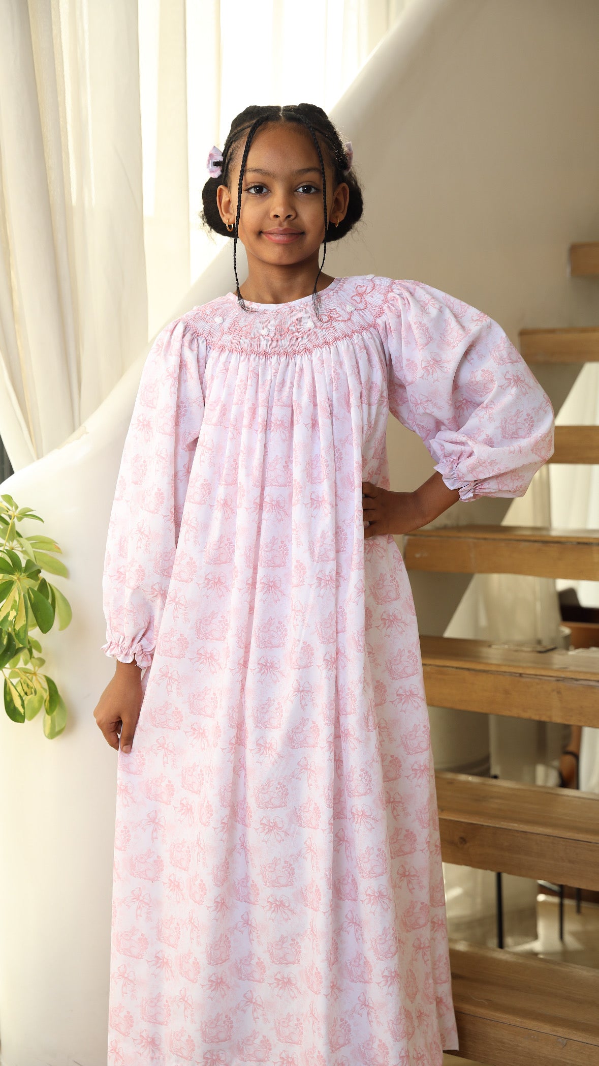 Rabbit whisper jalabiya + hairclips - 20