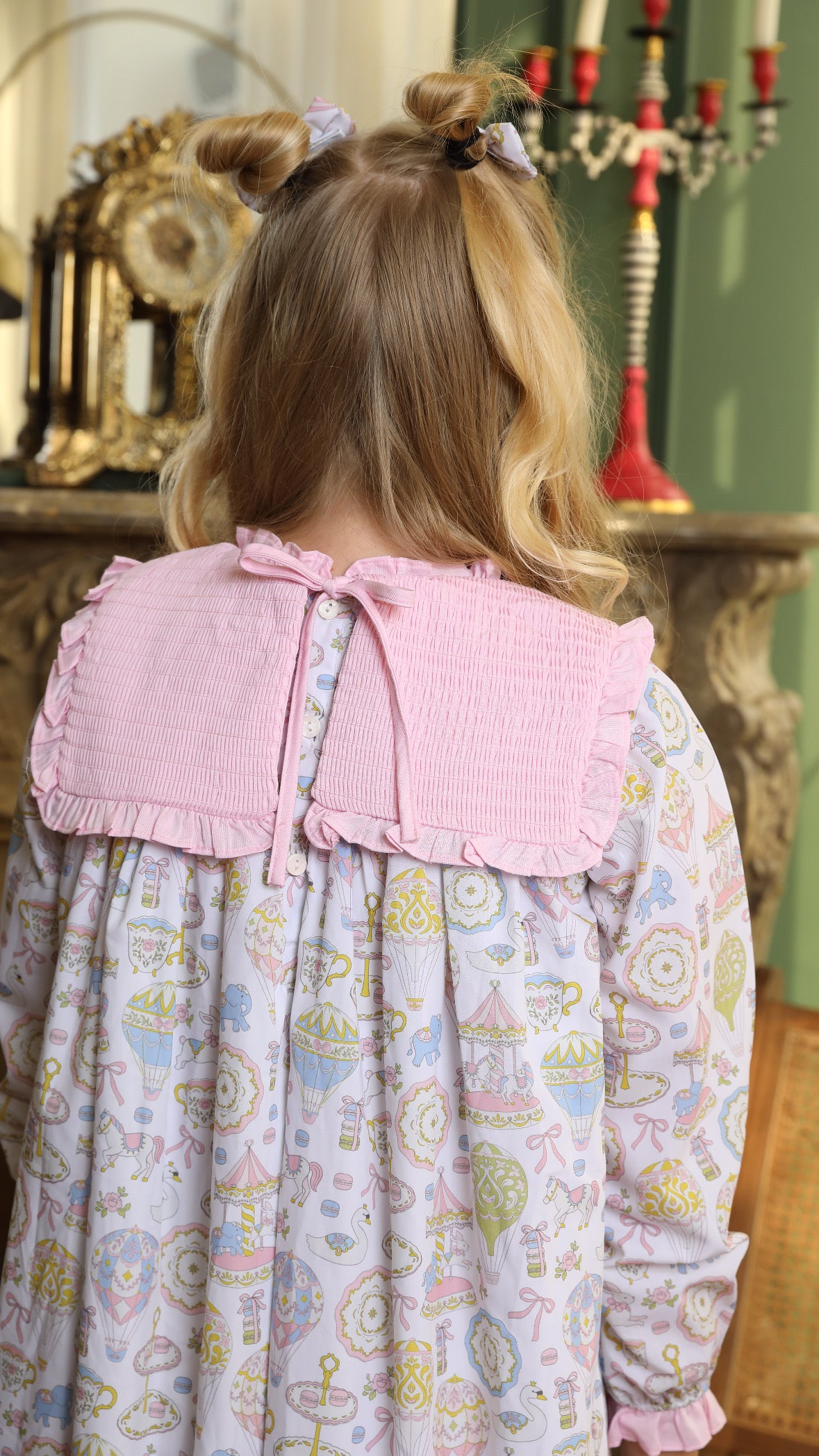 Pastel carousel jalabiya + hairclips - 19