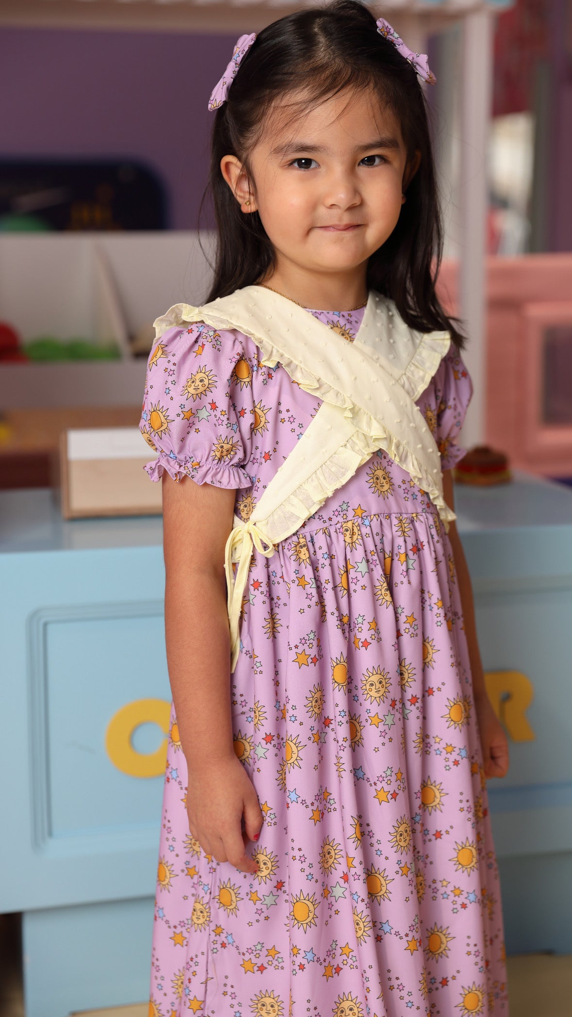 Twinkle sky jalabiya + hairclips - 25