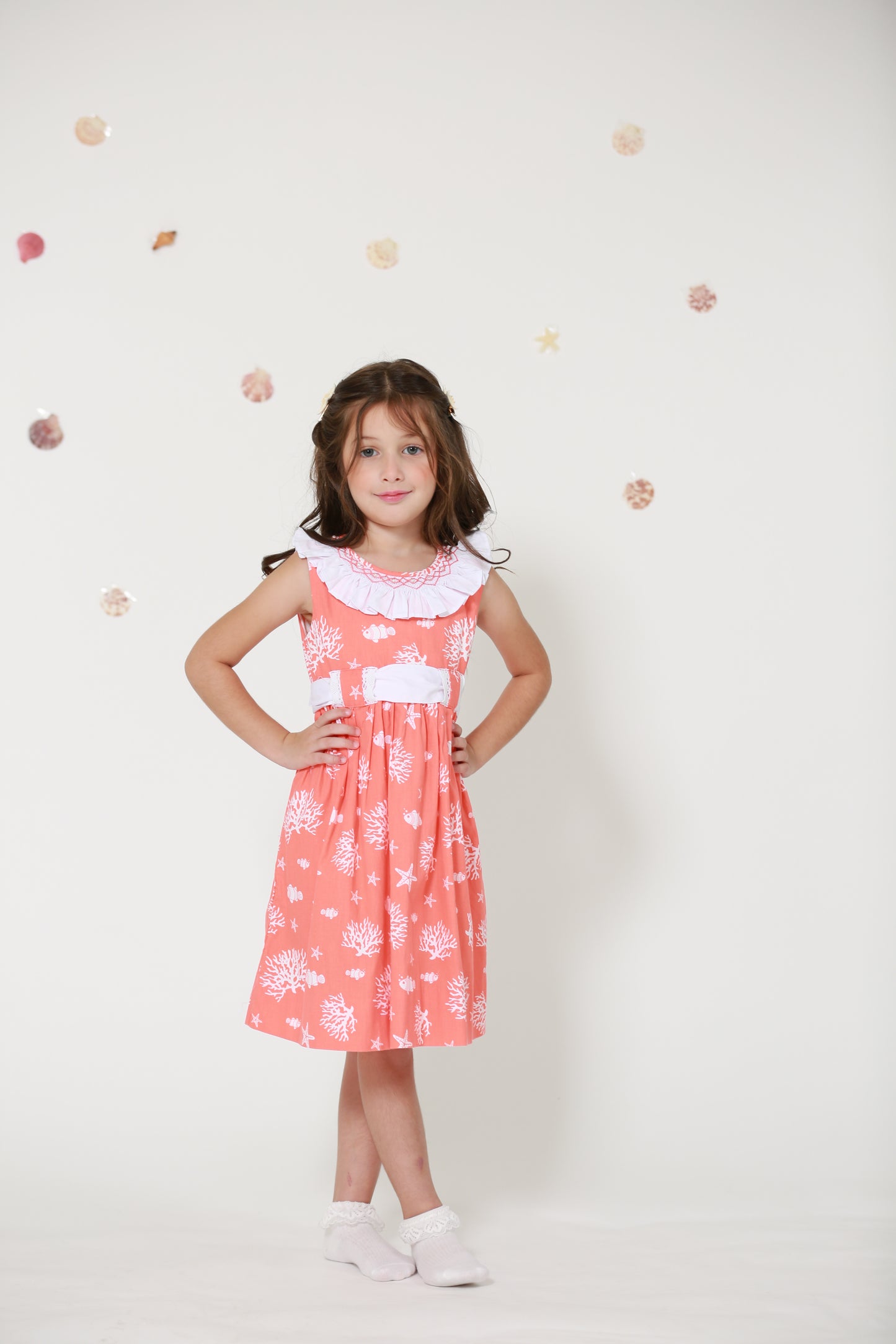 Sealife dress+ 2 starfish clips-46