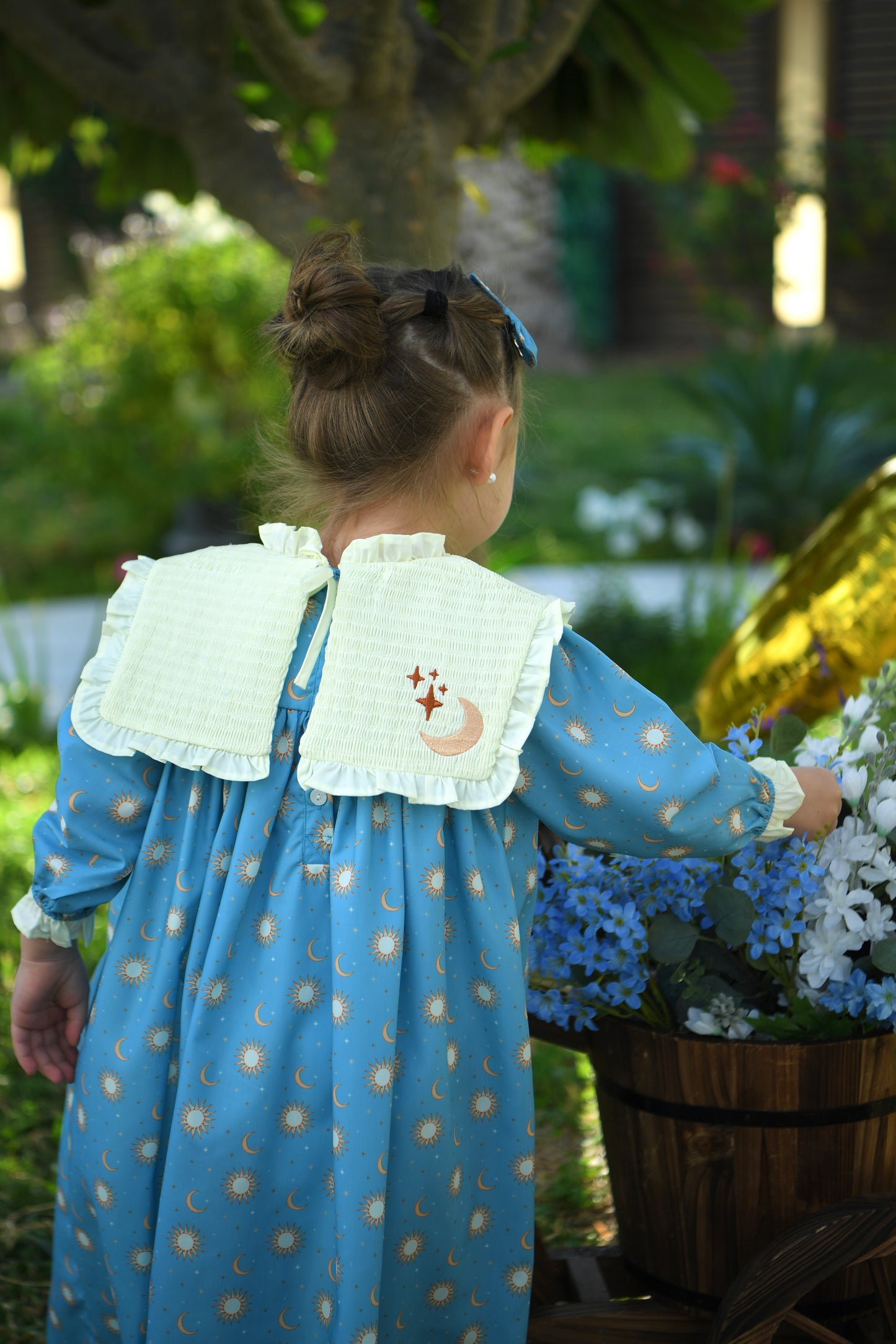 Stars and moon jalabiya + 2 hairclips - 5