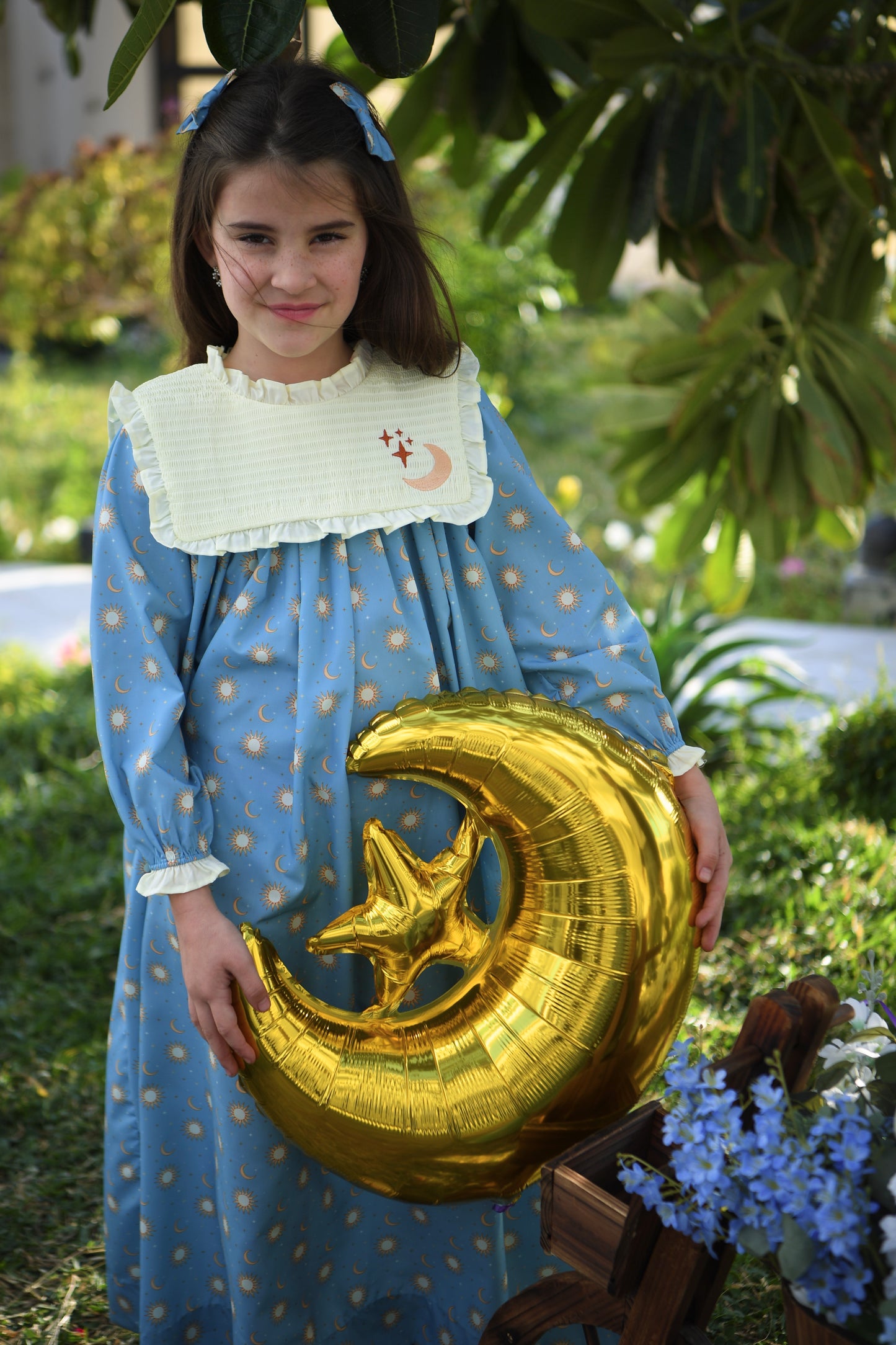 Stars and moon jalabiya + 2 hairclips - 5