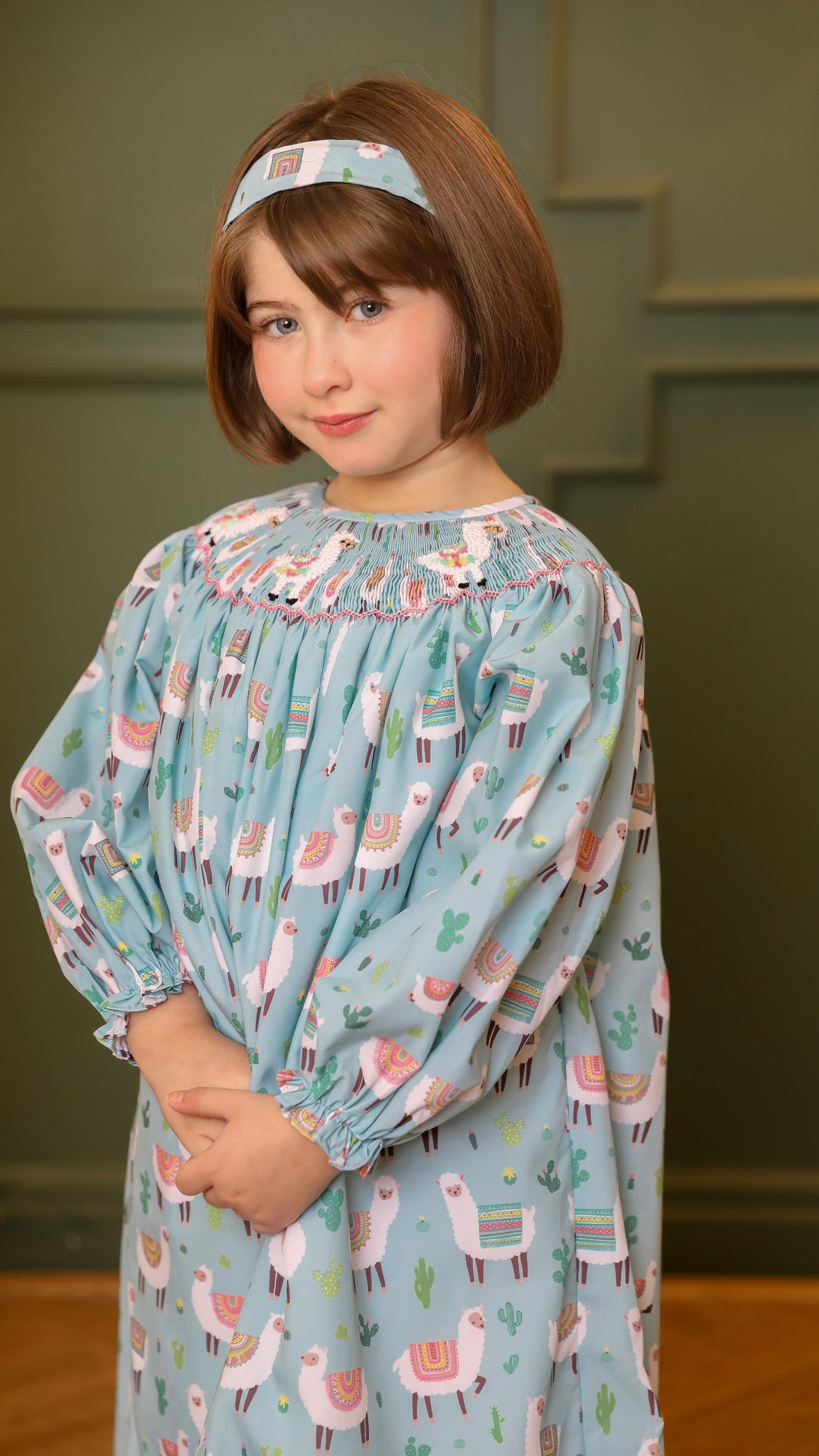 Twirl with Alpaca dress + headband - 113