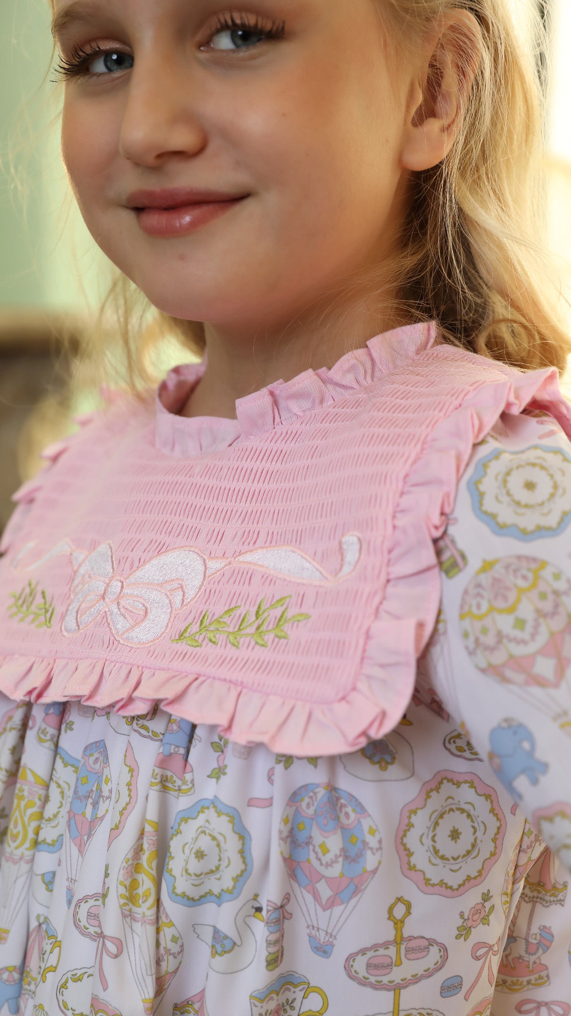 Pastel carousel jalabiya + hairclips - 19